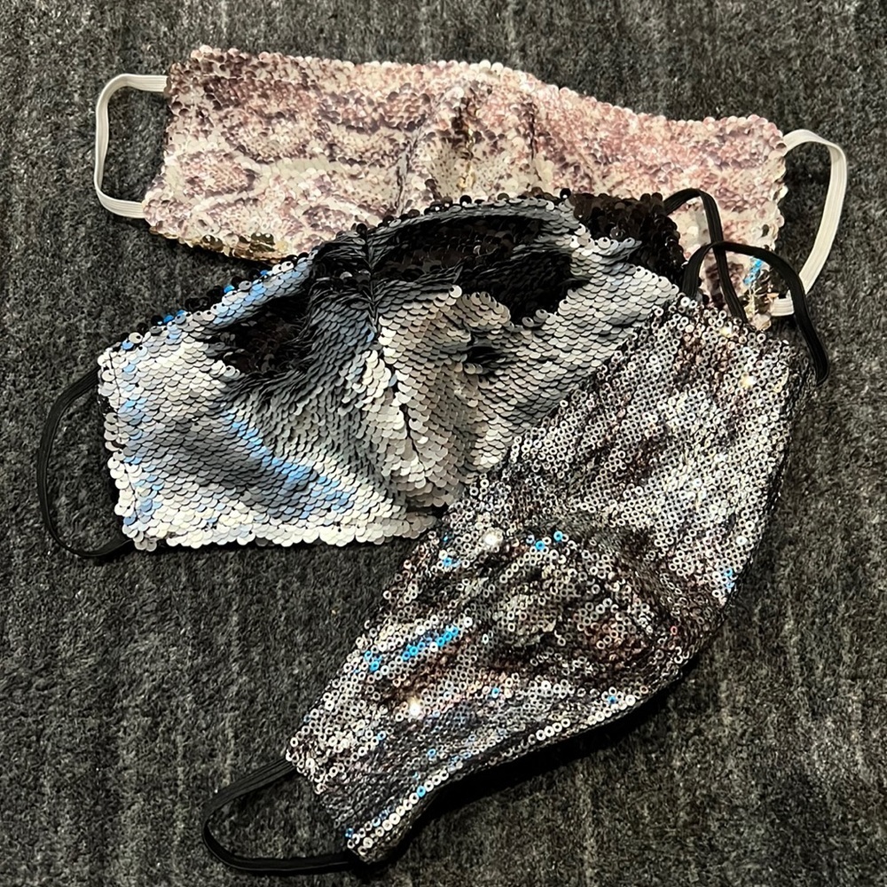 Brand new designer sequin masks